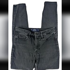 Hollister High-Rise Super Skinny Soft Stretch Juniors Size 5R Black Denim Jeans